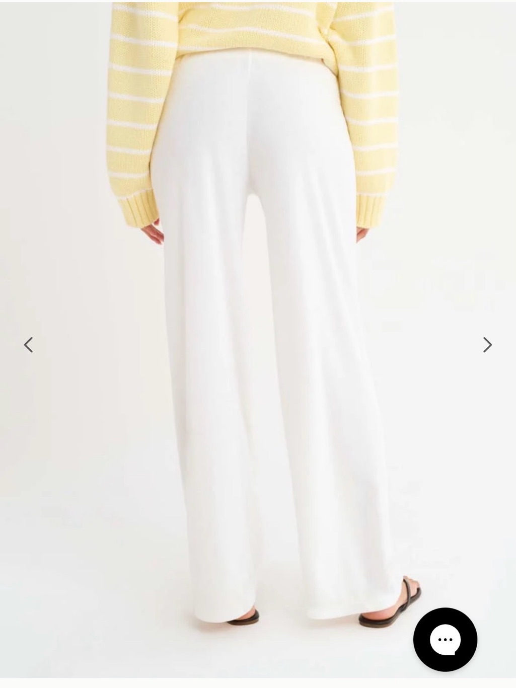 Rumored Lounge Pant Medium In White Terry — image 3 of 8